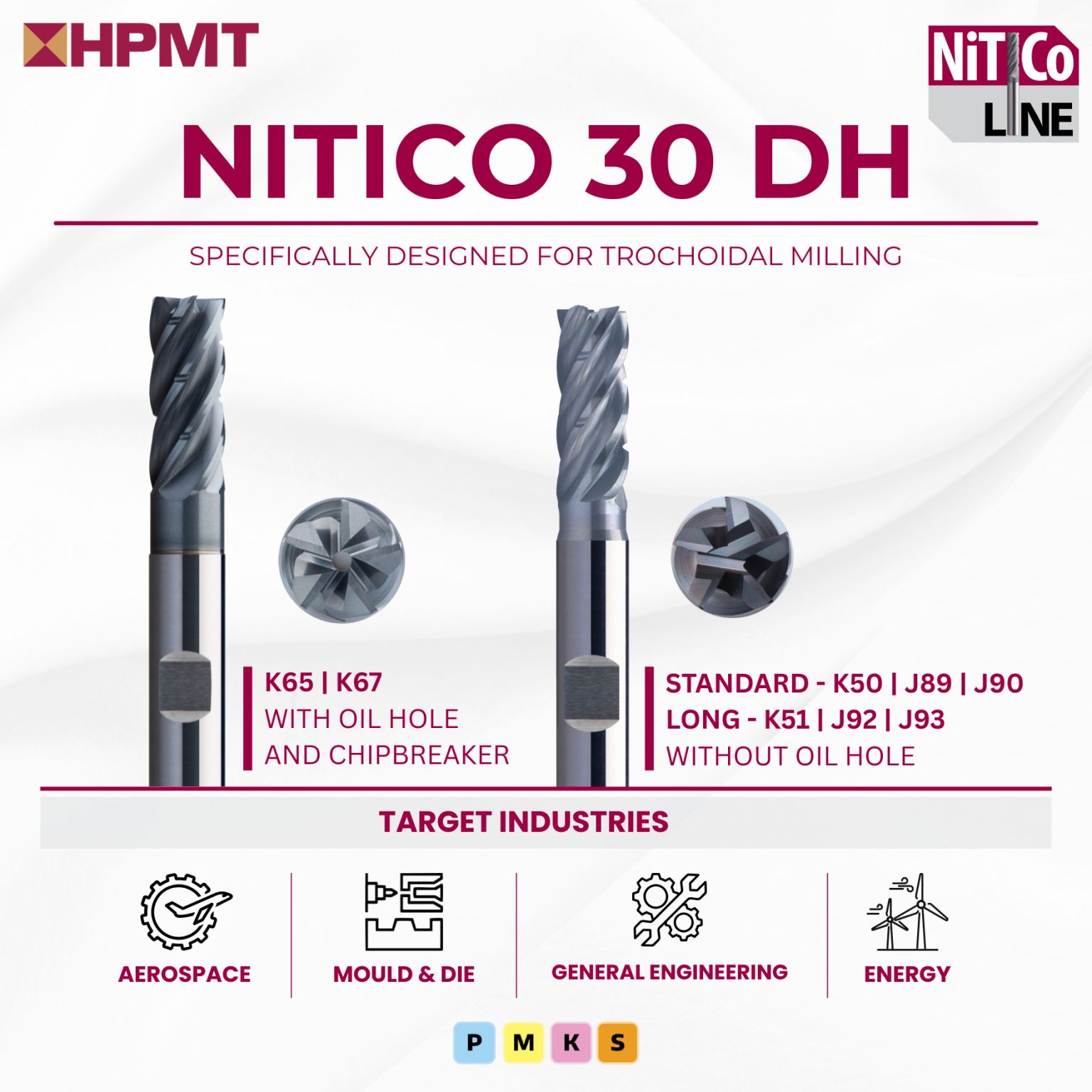 NiTiCo 30 DH - Dao phay hiệu suất cao cho ứng dụng phay Trochoidal